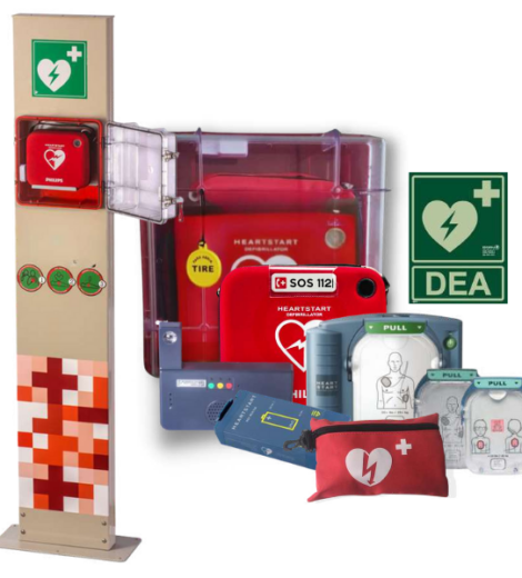 PACK ESPACIO CARDIOPROTEGIDO PHILIPS HEARTSTART HS1 / 4